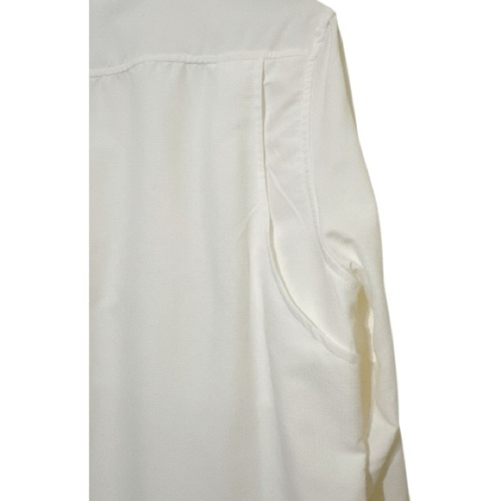 Duluth Trading Co White Ripstop Performance Button Up Shirt Women's Large L Tech - Picture 7 of 8